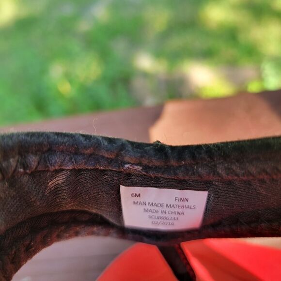 Stone Canyon Red Black Flip Flop Sandals Size 6 - Picture 7 of 9